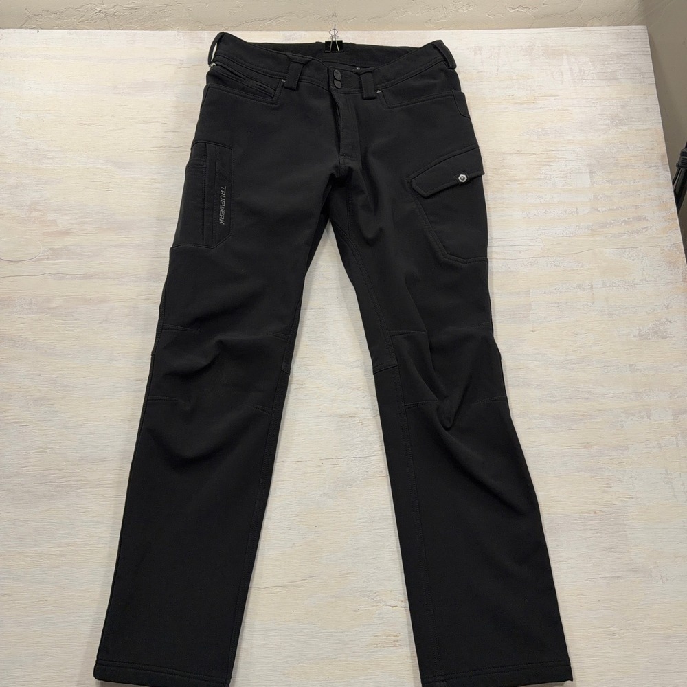 Truewerk Pants T3 Werkpant 32 Regular Fleece Lined Softshell Cargo Black Mens